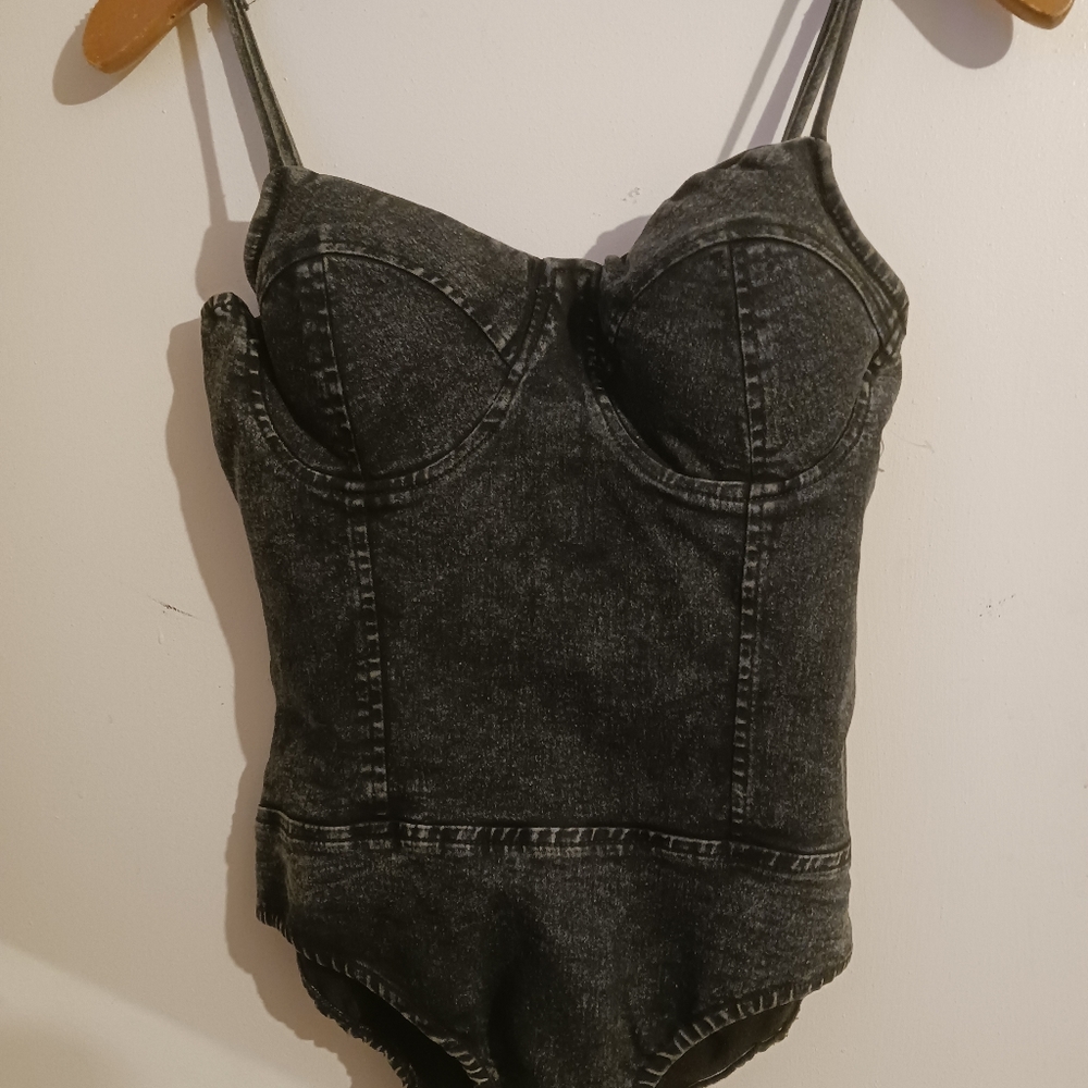 Darm Denim One Piece Bodysuit